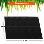Weed Barrier Fabric - Durable & Heavy Duty 4x10 FT 3.50 OZ, JM Gardens