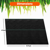 Weed Barrier Fabric - Durable & Heavy Duty 4x10 FT 3.50 OZ, JM Gardens