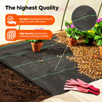 Weed Barrier Fabric - Durable & Heavy Duty 4x10 FT 3.50 OZ, JM Gardens