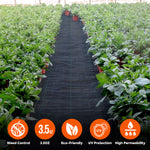 Weed Barrier Fabric - Durable & Heavy Duty 4x10 FT 3.50 OZ, JM Gardens