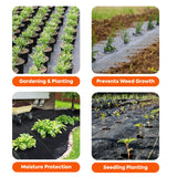 Weed Barrier Fabric - Durable & Heavy Duty 4x10 FT 3.50 OZ, JM Gardens