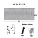 Heavy Duty Deer/Bird Netting - 7.5' x 65', JM Gardens