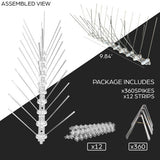 Stainless Steel Bird Control Spikes - 9.84 FT